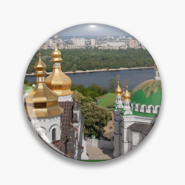 Item preview, Golden and Green Domes of Uspensky (Assumption) Cathedral and Refectory of the Kiev Pechersk Lavra in May Light designed and sold by Maryna Gumenyuk.