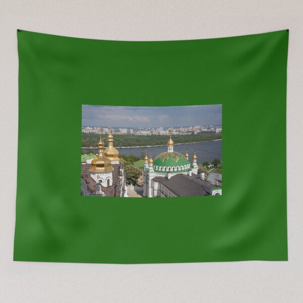 Item preview, Golden and Green Domes of Uspensky (Assumption) Cathedral and Refectory of the Kiev Pechersk Lavra in May Light designed and sold by Maryna Gumenyuk.