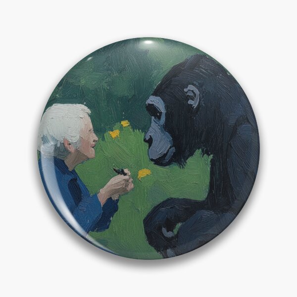 Item preview, Jane Goodall | Post-impressionist painting style designed and sold by ComicsFactory.