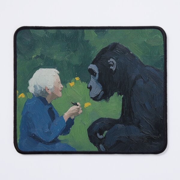 Item preview, Jane Goodall | Post-impressionist painting style designed and sold by ComicsFactory.
