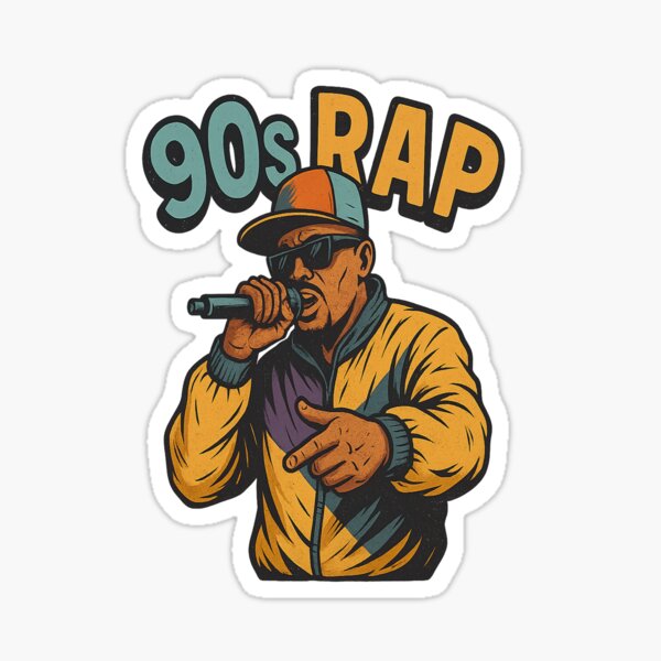 Item preview, 90s Rap Vibes – Oldschool Hip-Hop Style with Cap & Mic designed and sold by Laugh & Rewind .