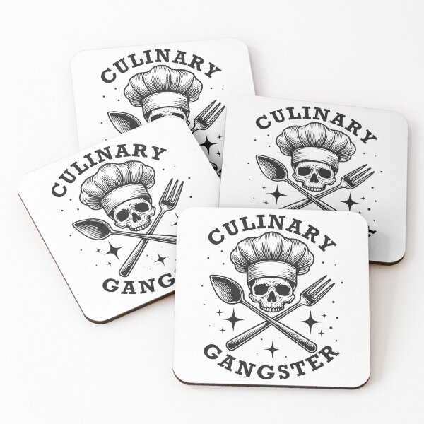 Item preview, Culinary Gangster Skull designed and sold by ajollycreation.