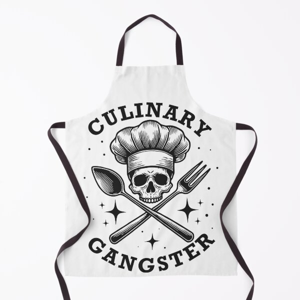 Item preview, Culinary Gangster Skull designed and sold by ajollycreation.