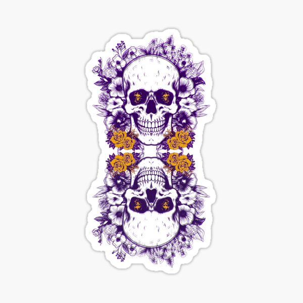 Item preview, Skulls & Flowers Design #2 designed and sold by BrHrocknroll.