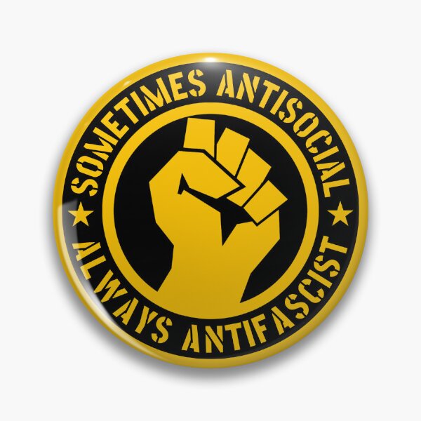 Artikelvorschau, sometimes antisocial - always antifascist (yellow/black) entworfen und verkauft von Thelittlelord.