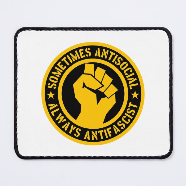 Item preview, sometimes antisocial - always antifascist (yellow/black) designed and sold by Thelittlelord.