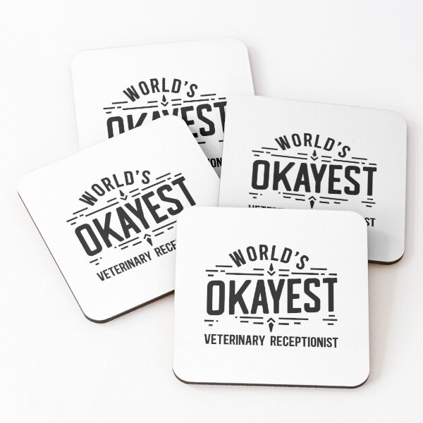 Item preview, World's Okayest Veterinary Receptionist  designed and sold by TeesYouWant.