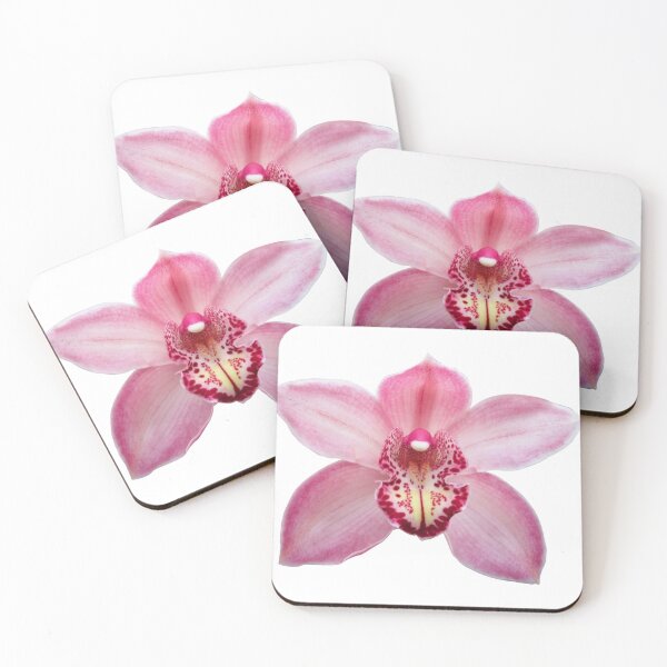 Item preview, pink orchid flower sticker designed and sold by inainart.