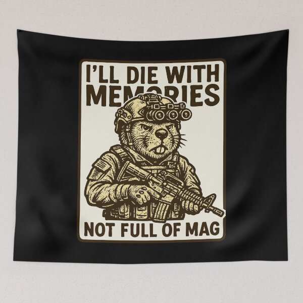 Item preview, I'll Die With Memories Not A Full Mag designed and sold by TomFrontierArt.