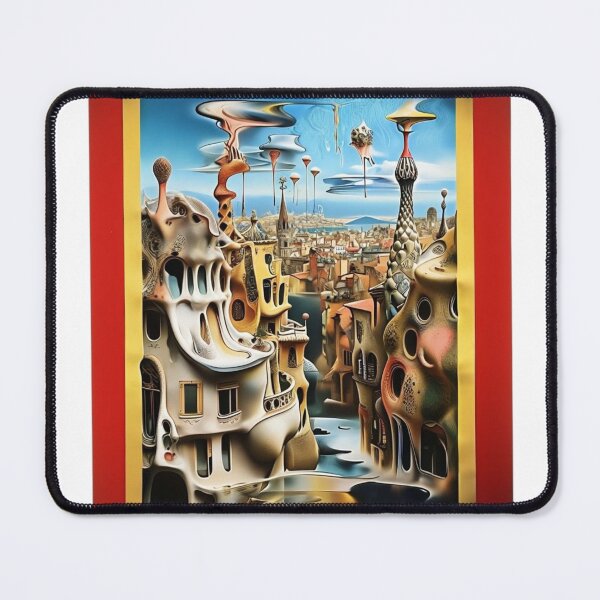 Item preview, Barcelona – Melting Gaudí Cityscape Spring  Vibes Reloaded-Viral Drop 2025 designed and sold by Imaginarium of Chaos falcon88 .