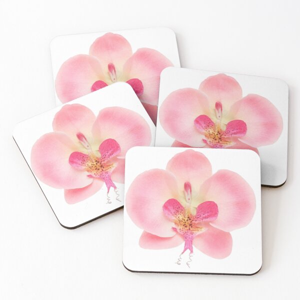 Item preview, pink orchid flower sticker designed and sold by inainart.
