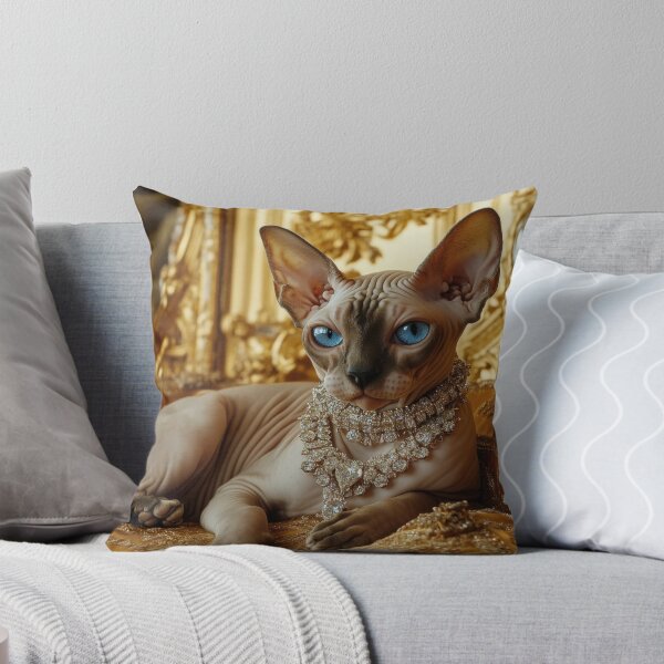 Item preview, Luxurious cat on golden throne designed and sold by anytka.