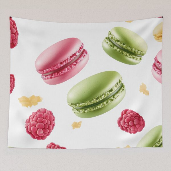 Item preview, Macarons and raspberries art designed and sold by anytka.