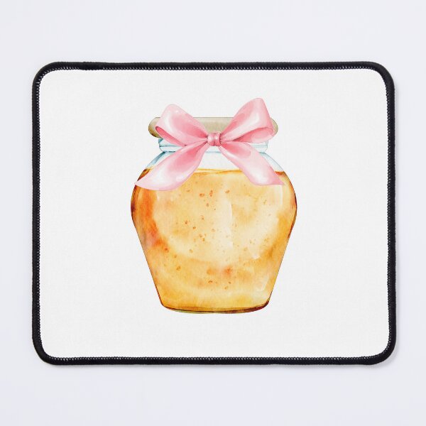 Item preview, Honey Pot with Pink Bow – Coquette Cottagecore Watercolor Aesthetic designed and sold by DivinePassion.