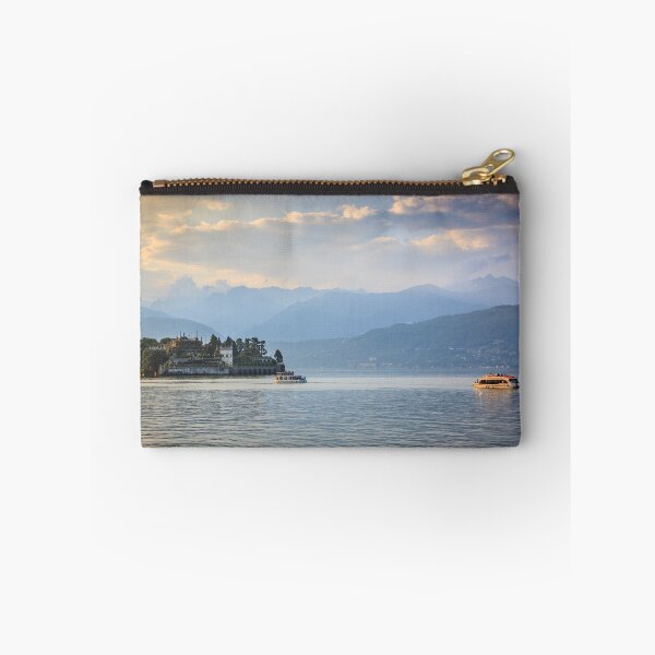 Item preview, Panoramic view of the banks of Lake Maggiore at Sunset designed and sold by SoulEchoesPhoto.