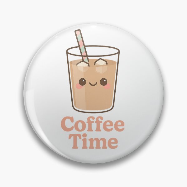 Item preview, Coffee Time – Kawaii Iced Coffee Minimal Art designed and sold by GinColorist.