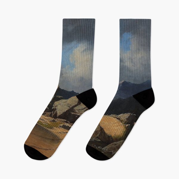Item preview, Norwegian landscape with two men on horseback - Georg Emil Libert  designed and sold by Vintage Designs +.