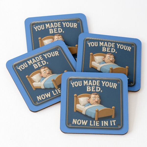 Item preview, Make your bed, now lie in it – cartoon wisdom designed and sold by Girih.