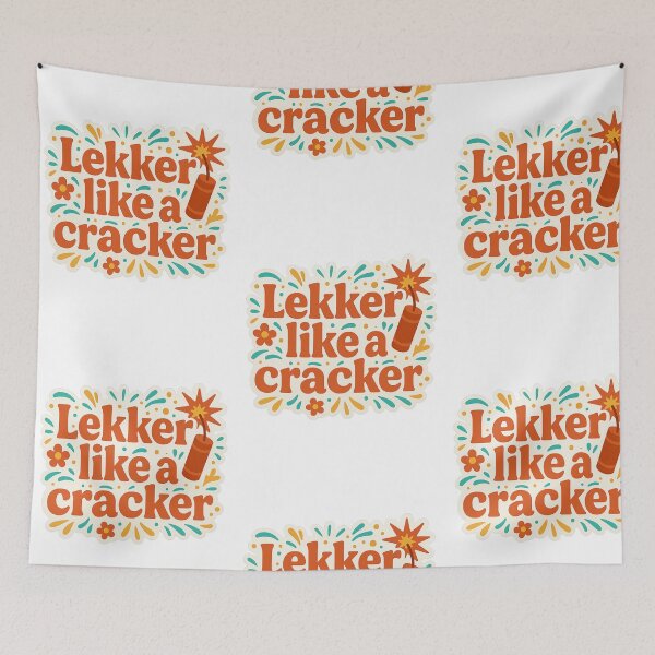 Item preview, Lekker Like a Cracker – South African Slang Sticker designed and sold by The Sandy Design Store.