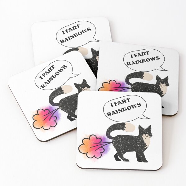 Item preview, Funny Cat Rainbow Fart Design  designed and sold by TheMysticNook.
