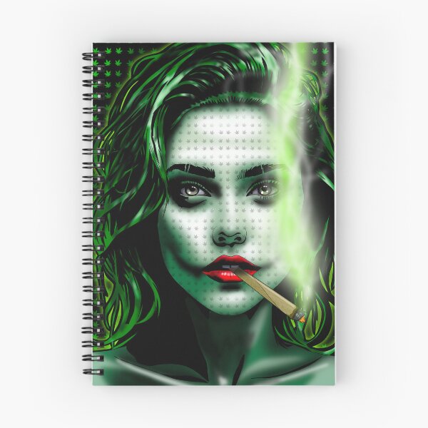 Item preview, Gorgeous Stoner Joker Girl Smoking a Spliff – Artwork designed and sold by GrizzlyCollective.