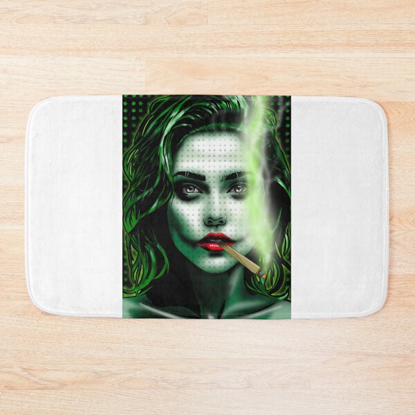 Item preview, Gorgeous Stoner Joker Girl Smoking a Spliff – Artwork designed and sold by GrizzlyCollective.