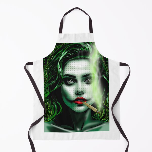 Item preview, Gorgeous Stoner Joker Girl Smoking a Spliff – Artwork designed and sold by GrizzlyCollective.