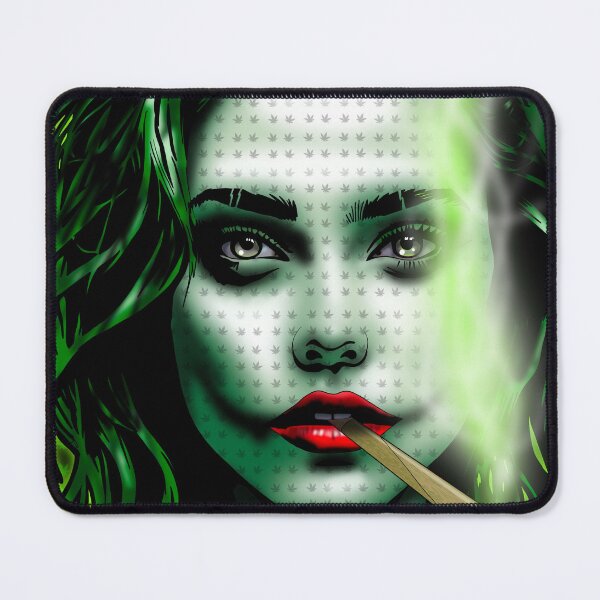 Item preview, Gorgeous Stoner Joker Girl Smoking a Spliff – Artwork designed and sold by GrizzlyCollective.