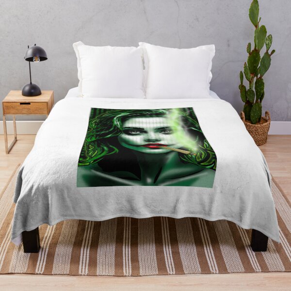 Item preview, Gorgeous Stoner Joker Girl Smoking a Spliff – Artwork designed and sold by GrizzlyCollective.