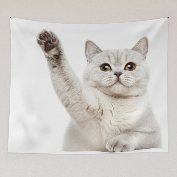 Item preview, Playful cat raises paw designed and sold by anytka.