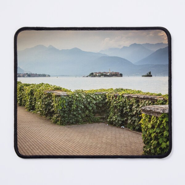 Item preview, Panoramic view of the banks of Lake Maggiore at Sunset, (Borromean Islands), Stresa, Italy designed and sold by SoulEchoesPhoto.