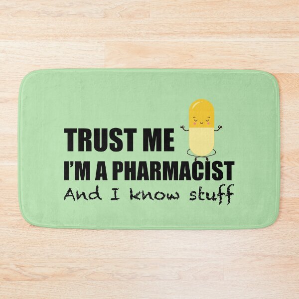Item preview, Cute Yellow pill meditation pose, Trust Me, I’m a Pharmacist and I know stuff – Funny Pharmacist Gift ideas | Rx-Themed Design designed and sold by LiLohaveaplan.