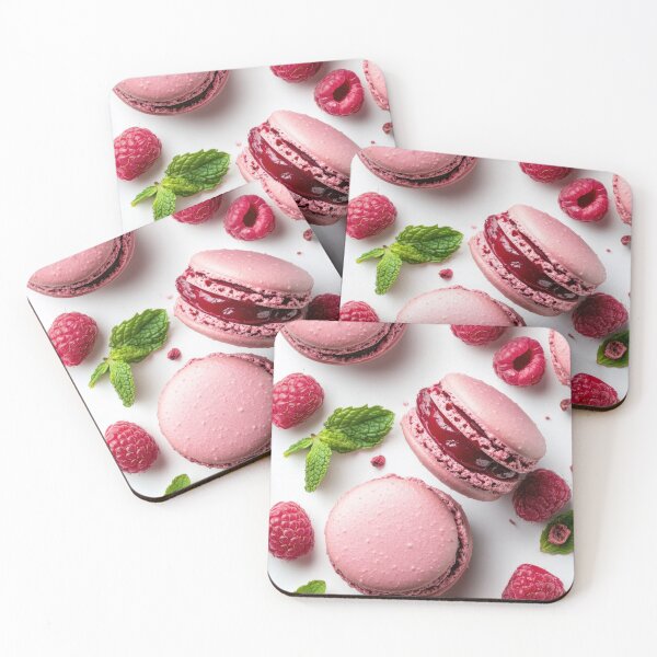 Item preview, Pink raspberry macarons designed and sold by anytka.
