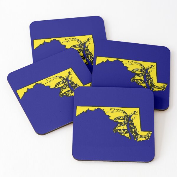 Item preview, MARYLAND  - Libertarian - Don't Tread On Me Gadsden Snake on MARYLANDER Map designed and sold by pelagio.