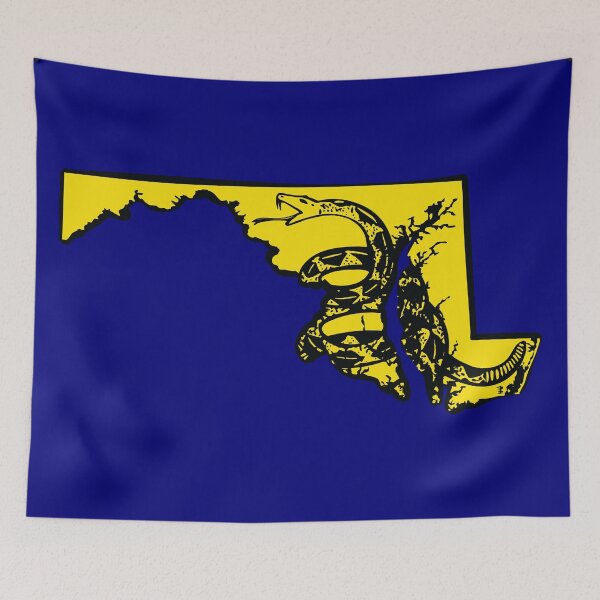 Item preview, MARYLAND  - Libertarian - Don't Tread On Me Gadsden Snake on MARYLANDER Map designed and sold by pelagio.