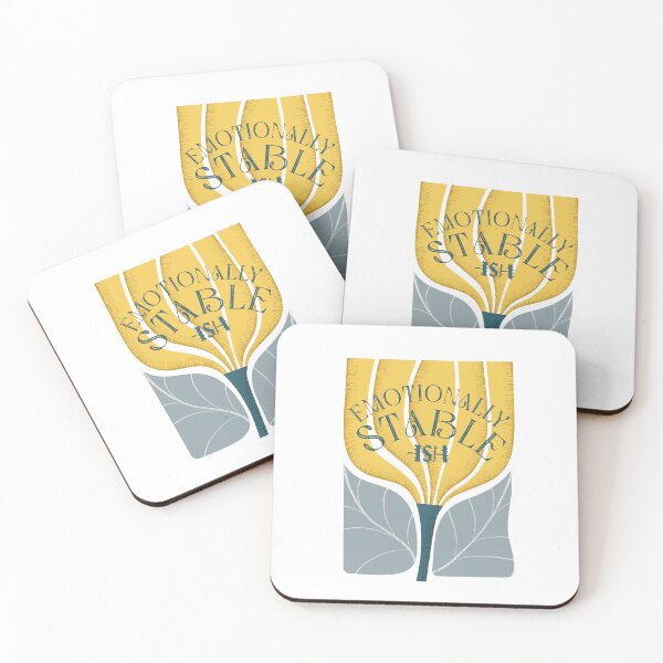 Item preview, Emotionally Stable-ish – Aesthetic Flower Quote designed and sold by Claque.