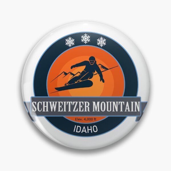 Item preview, Schweitzer Mountain Idaho, Snowboard Badge designed and sold by Wanderful-roads.