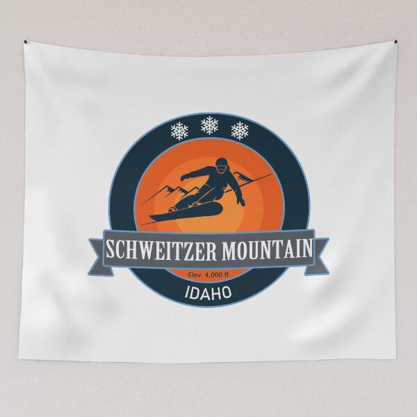 Item preview, Schweitzer Mountain Idaho, Snowboard Badge designed and sold by Wanderful-roads.