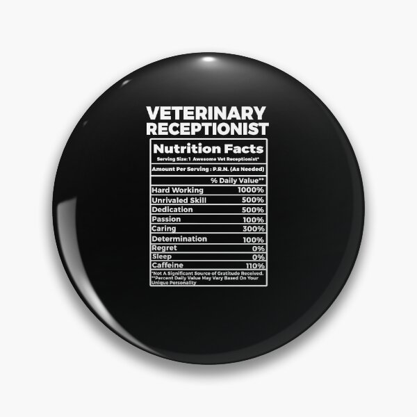 Item preview, Veterinary Receptionist Nutritional Facts designed and sold by TeesYouWant.