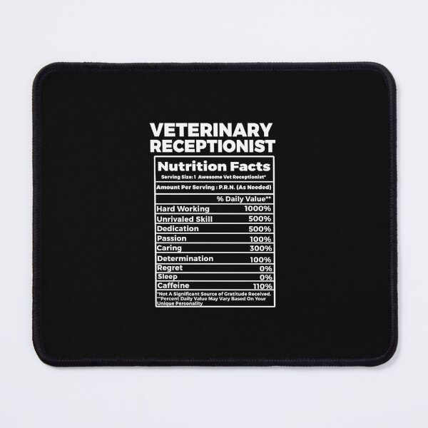 Item preview, Veterinary Receptionist Nutritional Facts designed and sold by TeesYouWant.