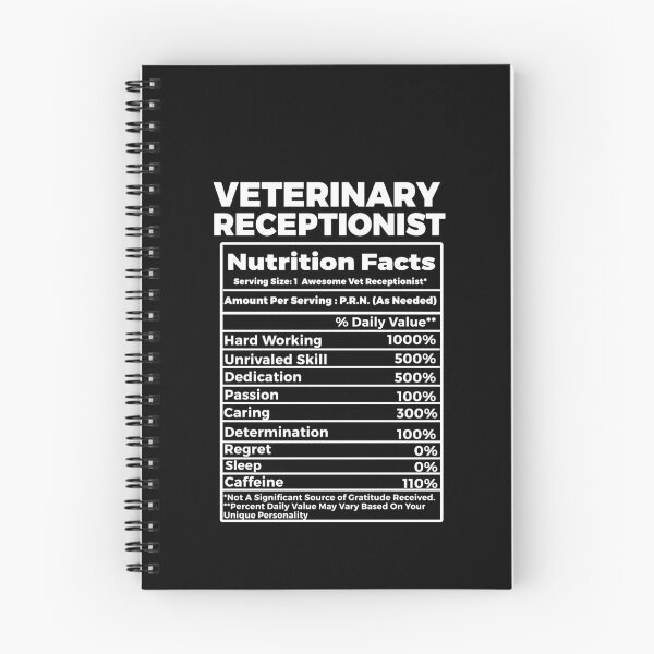 Item preview, Veterinary Receptionist Nutritional Facts designed and sold by TeesYouWant.