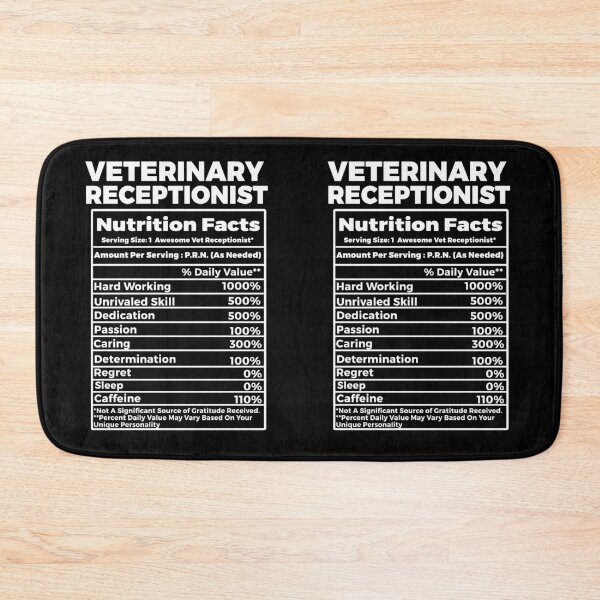 Item preview, Veterinary Receptionist Nutritional Facts designed and sold by TeesYouWant.