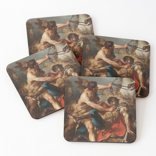 Item preview, Mares of Diomedes Ancient Greek Mythology Painting designed and sold by ClassicalGreece.