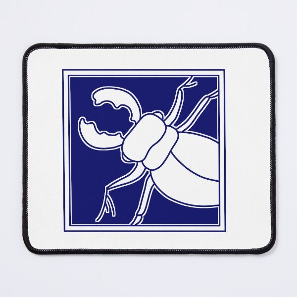 Item preview, Stag beetle print blue designed and sold by GoatSkin.