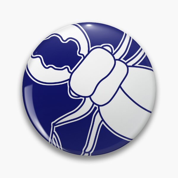 Item preview, Stag beetle print blue designed and sold by GoatSkin.