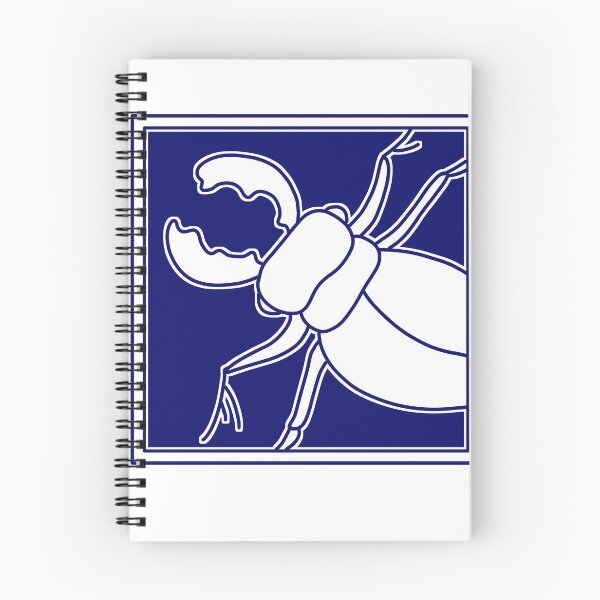 Item preview, Stag beetle print blue designed and sold by GoatSkin.