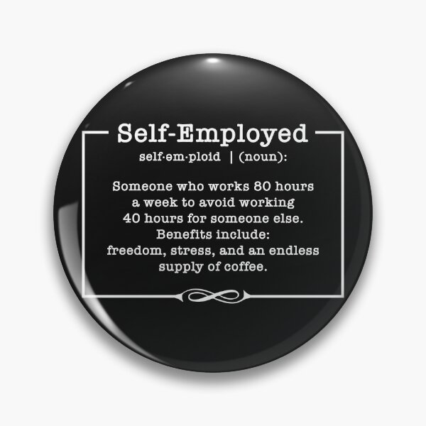 Item preview, Self-Employed Definition Funny Quote – Work from Home Life, Entrepreneur Hustle Humor, Coffee Lover Office Decor designed and sold by NotaryLife.