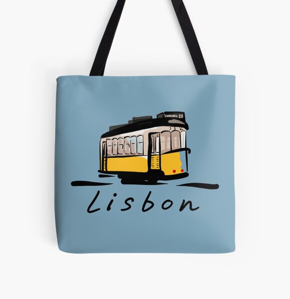 Ilustración de lisboa | Chiado | Portugal Bolsa estampada de tela