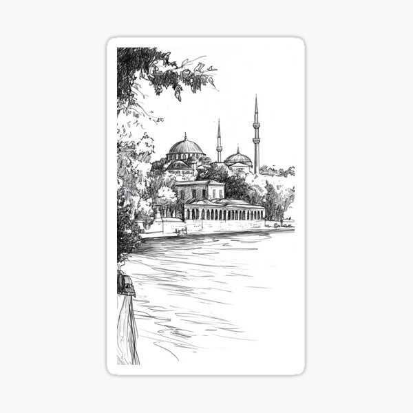 Item preview, Topkapi Palace Istambul Turkey in Ink designed and sold by hussardigital.