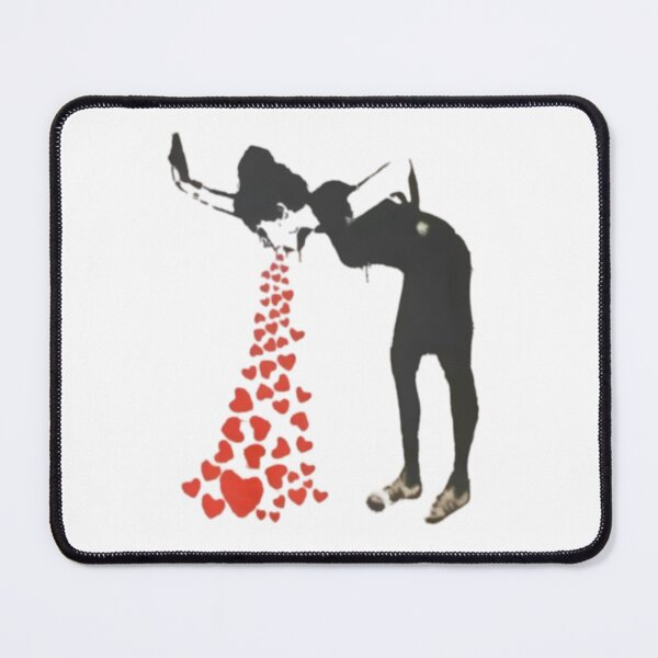 Item preview, Love Sick – Banksy-Style Heart Puke Tee! designed and sold by GL!TCH LAB.